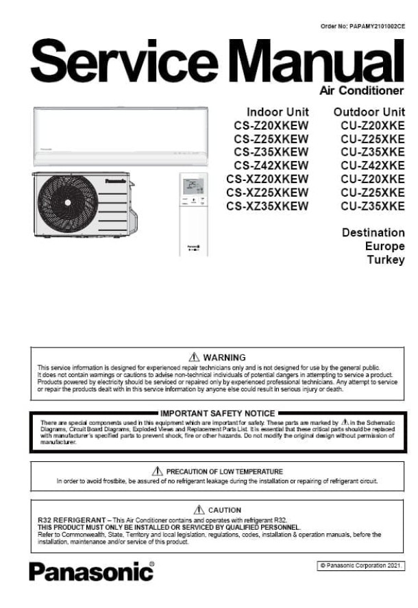 CS-Z20XKEW, CS-Z25XKEW, CS-Z35XKEW, CS-Z42XKEW